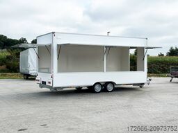 Blyss H25522HTN | WEISS 520X223X230CM 2500KG VERKAUFSANHÄNGER | 2X VERKAUFSKLAPPE