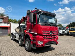MERCEDES-BENZ 3248 Abroller mit HMF 2430 Kran + Greifer 8x4