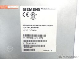 Siemens / Trumpf 6FC5203-0AF52-0AA0 Operator Panel SN T-U32018414 12,1