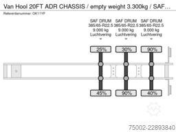 Van Hool 20FT ADR CHASSIS / empty weight 3.300kg / SAF D...