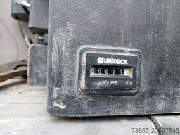 Case WX95 with 4 excavator buckets and forks