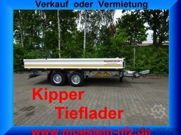 Möslein TTD 11 Weiß  neuer Tandem 3- Seitenkipper Tieflader-- Neufahrzeug --