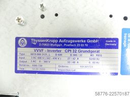  ThyssenKrupp Liftequip VVVF Inverter CPI 32 / 6619 00 3121_L SN: 1095720