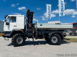 MAN L90 18.284 4x4 LOF Kipper/Kran/47 tkm/HA gelenkt