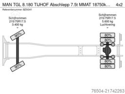 MAN TGL 8.180 TIJHOF Abschlepp 7.5t MMAT 18750kg 6...