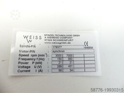Weiss 178377 Schleifspindel 21kw / 7000 U/min = 0001    !