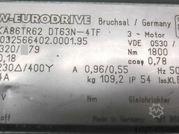 SEW-EURODRIVE KA86TR62 DT63N-4TF