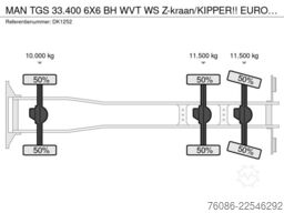 MAN TGS 33.400 6X6 BH WVT WS Z-kraan/KIPPER!! EURO 6!!
