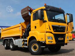 MAN TGS 33.420 2 Zijdige kipper + Kraan 6x6 Stuur as