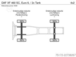 DAF XF 460 SC, Euro 6, / 2x Tank