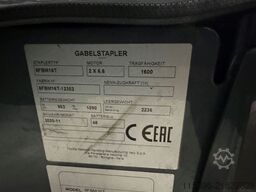 Toyota 8FBM16T - FREIHUB-MAST !!!