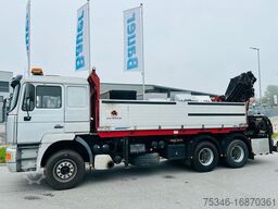 MAN 33.464 Kipper 6x4 / Kran Hiab 400 E7/ Funk/Winde