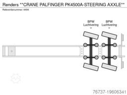Renders **CRANE PALFINGER PK4500A-STEERING AXXLE**