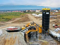 FABO Mobile Concrete Batching Plant 100 m3/h Mobile Concrete Batching Plant