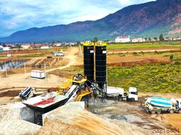 FABO Mobile Concrete Batching Plant 100 m3/h Mobile Concrete Batching Plant
