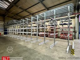 ca. 18,45 lfm Kragarmregal Doppelseitig H:400 cm 500 Kg/Arm