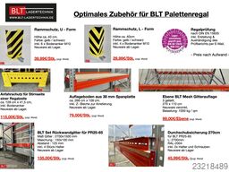ca.14 lfm. Palettenregale H: 250cm Fachlast: 3000 kg , 45 Palettenplätze