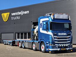 Scania R520 V8 8x2/6 / HMF 70 tm + JUMBO AANHANGER