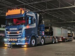 Scania R520 V8 8x2/6 / HMF 70 tm + JUMBO AANHANGER