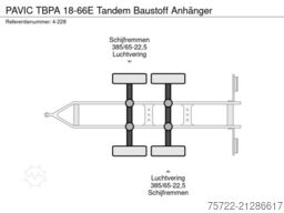 PAVIC TBPA 18-66E Tandem Baustoff Anhänger