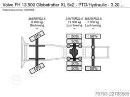 Volvo FH 13.500 Globetrotter XL 6x2 - PTO/Hydraulic -...