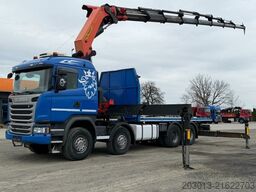 SCANIA G450 8x4 Pritsche mit Kran Palfinger PK76002 EH