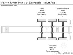 Pacton T3-010 Multi / 3x Extendable /  1x Lift Axle