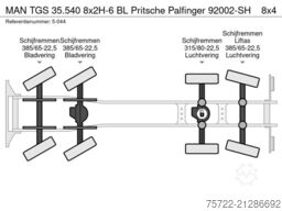 MAN TGS 35.540 8x2H-6 BL Pritsche Palfinger 92002-SH