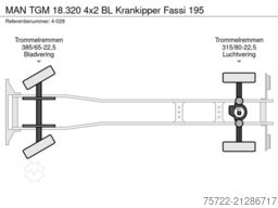 MAN TGM 18.320 4x2 BL Krankipper Fassi 195