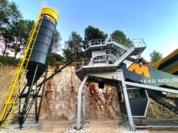 FABO Mobile Concrete Batching Plant 60  m3/h Mobile Concrete Batching Plant