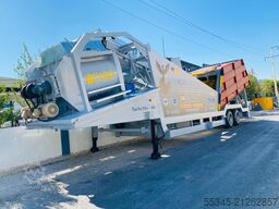 FABO Mobile Concrete Batching Plant 60  m3/h Mobile Concrete Batching Plant
