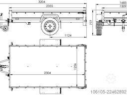 Unitrailer Garden 230 KIPP ALU mit 80 cm Hochplane
