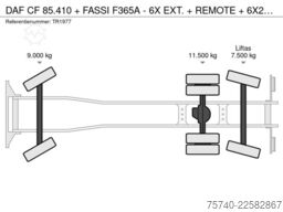 DAF CF 85.410 + FASSI F365A - 6X EXT. + REMOTE + 6X...