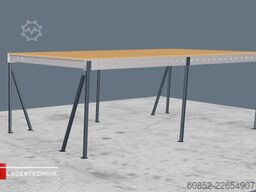 5x10m Lagerbühne , Belastung : 500kg/qm Unterkante: 3m ,ca. 50qm , Systembühne