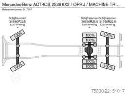 Mercedes-Benz ACTROS 2536 6X2 / OPRIJ / MACHINE TRANSPORT