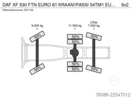 DAF XF 530 FTN EURO 6!! KRAAN!!FASSI 54TM!! EURO6!!...