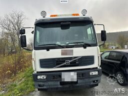 Volvo FL 6 flatbed truck w/ rear mounted crane. WATCH VI