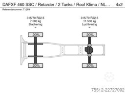 DAF XF 460 SSC / Retarder / 2 Tanks / Roof Klima / ...