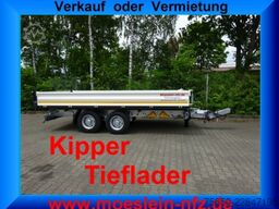 Möslein TTD 11 Weiß  neuer Tandem 3- Seitenkipper Tieflader-- Neufahrzeug --