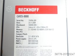 Beckhoff C6925-000 Power Supply SN: 794996-009