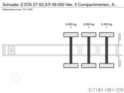 Schrader Z-STA 27-52,5/5 49.000 liter, 5 Compartimenten,...