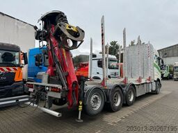 VOLVO FH 510 8x4 Holztransporter Kran PENZ + Anhänger