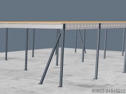 10x20m Lagerbühne , Belastung : 500kg/qm Unterkante: 3m ,ca. 200qm , Systembühne