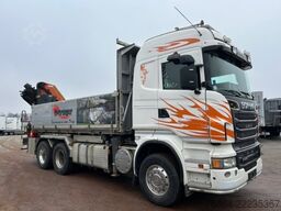 SCANIA R560CB 6X4 ZWEISEITENKIPPER MEILLER,  PALFINGER KRAN PK34002-SH, E5