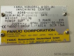 Fanuc Robodrill Alpha D21LiA5