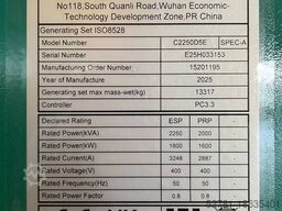 Cummins C2250D5E - 2.250 kVA Genset - QSK50 - DPX-18536-B