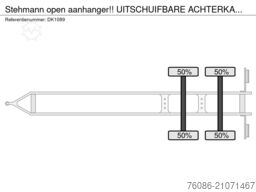 Stehmann open aanhanger!! UITSCHUIFBARE ACHTERKANT!!