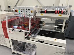 E Shrink Packaging LB-728 + LB-201 Angle Sealer with Shrink Tunnel