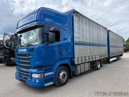 SCANIA R410 Pritsche+Plane/Retarder + Anhänger Krone