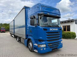 SCANIA R410 Pritsche+Plane/Retarder + Anhänger Krone